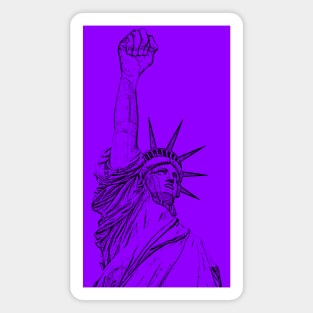 Statue of freedom fist held high Magnet